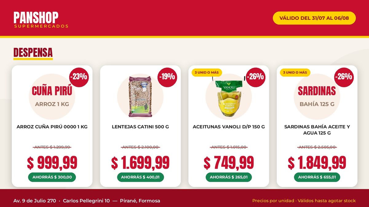 Ofertas de despensa